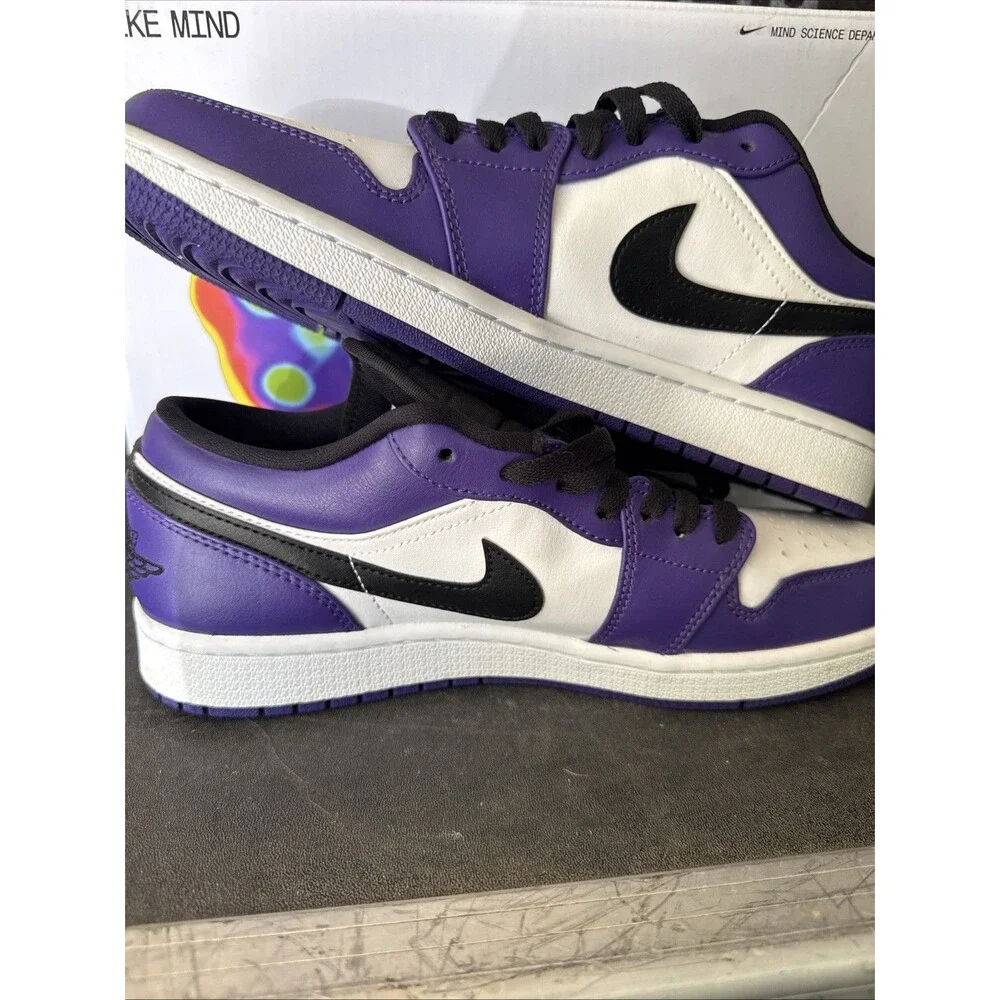 Jordan 1 Low Court Purple Size 9 Mens All The Stars Worn One Time